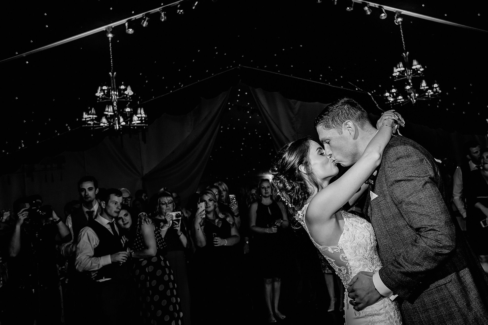 kiss on the dance floor