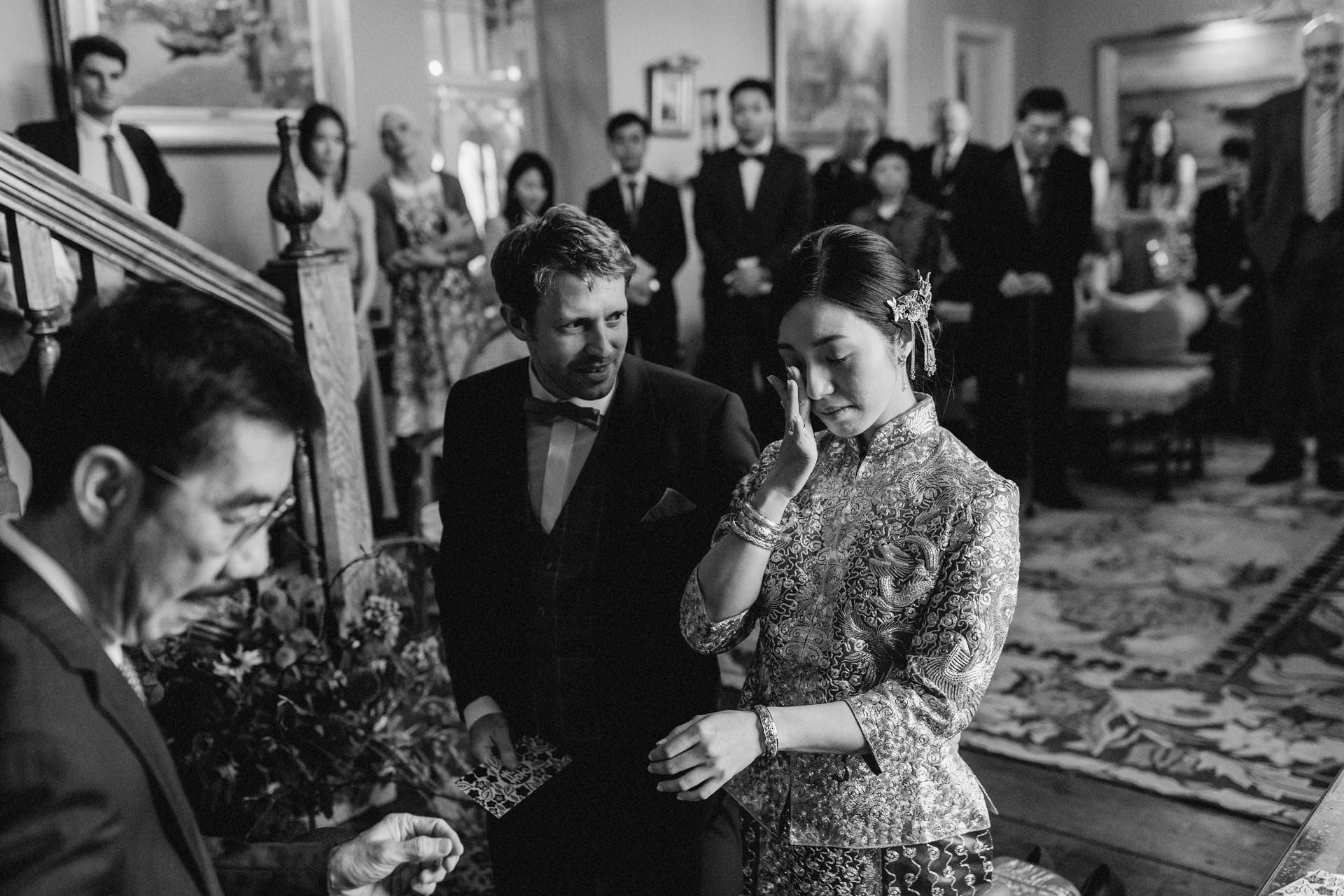 black and white photo of tea ceremony 
