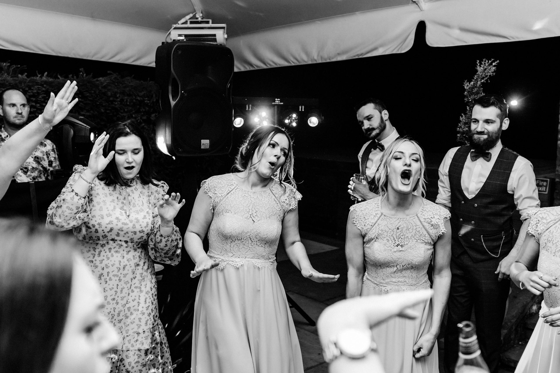 dancing at the wedding at saltmarshe hall, howden, east yorkshire