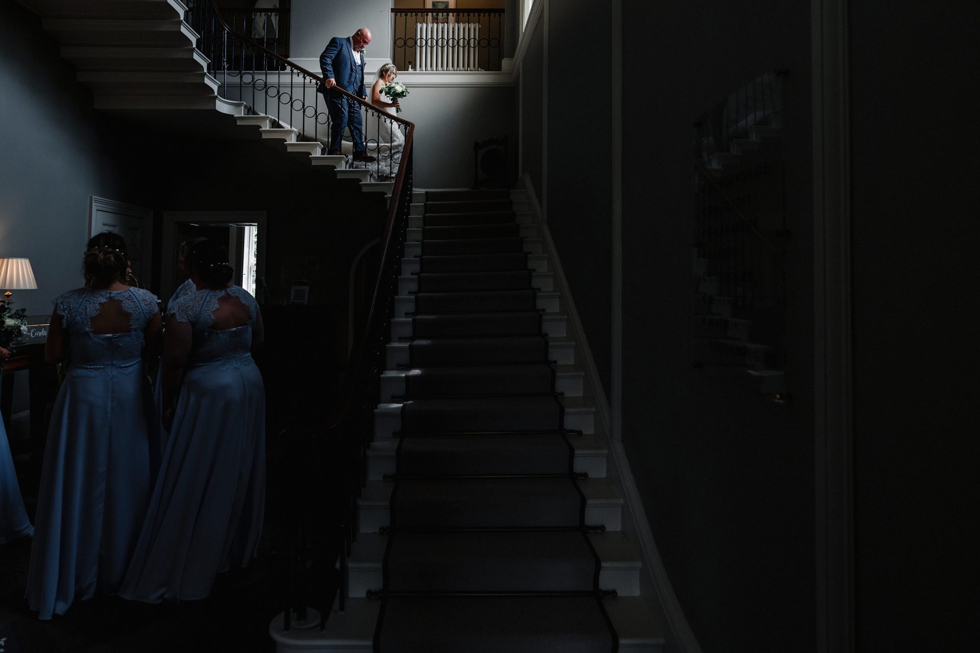 the main staircase at saltmarshe hall, howden