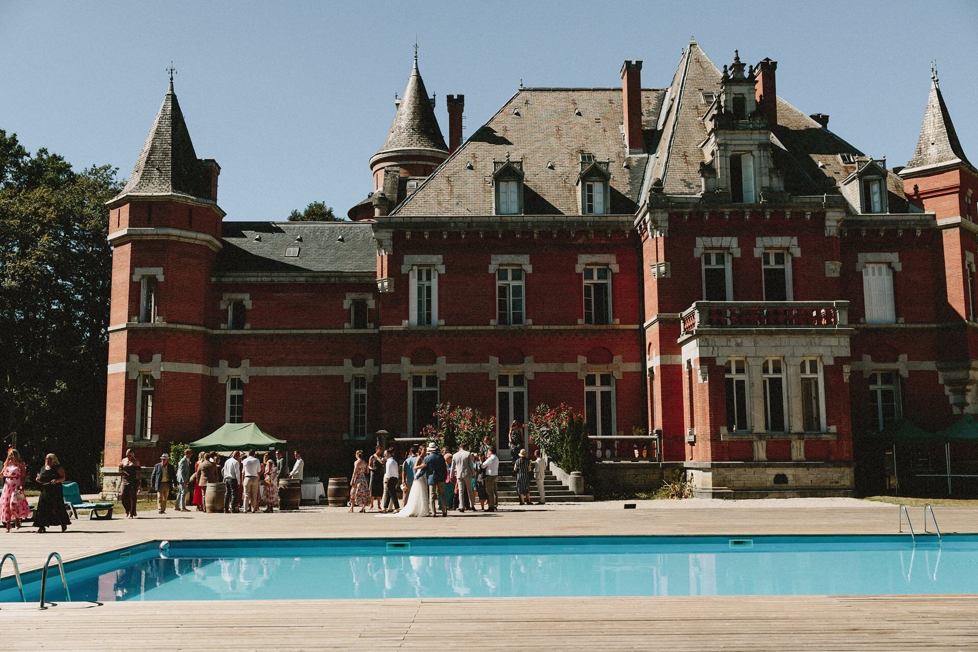 swimming pool at chateau st. michel in st lizier