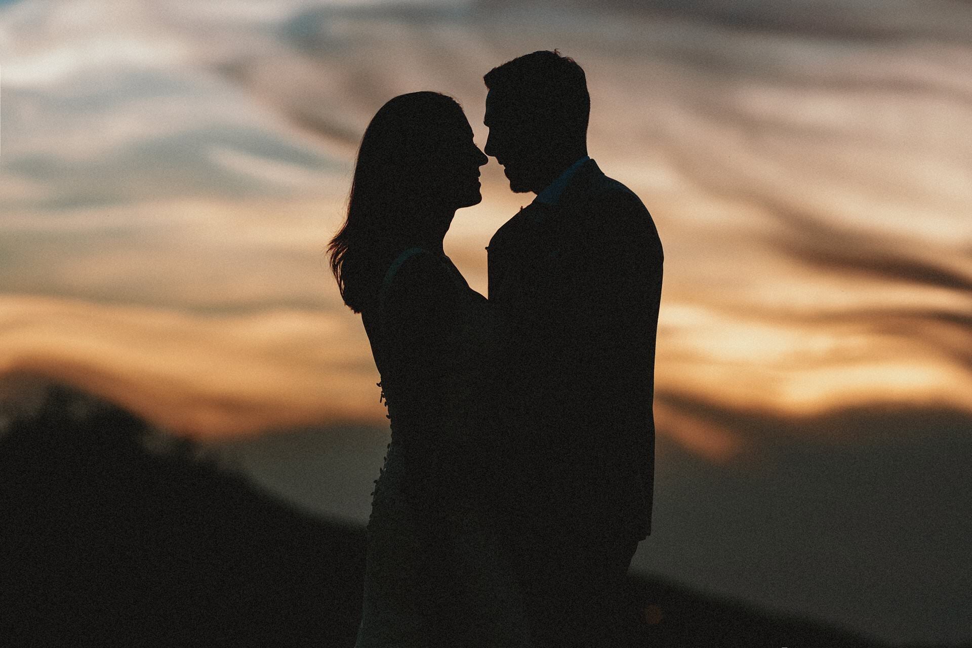 silhouette at sunset