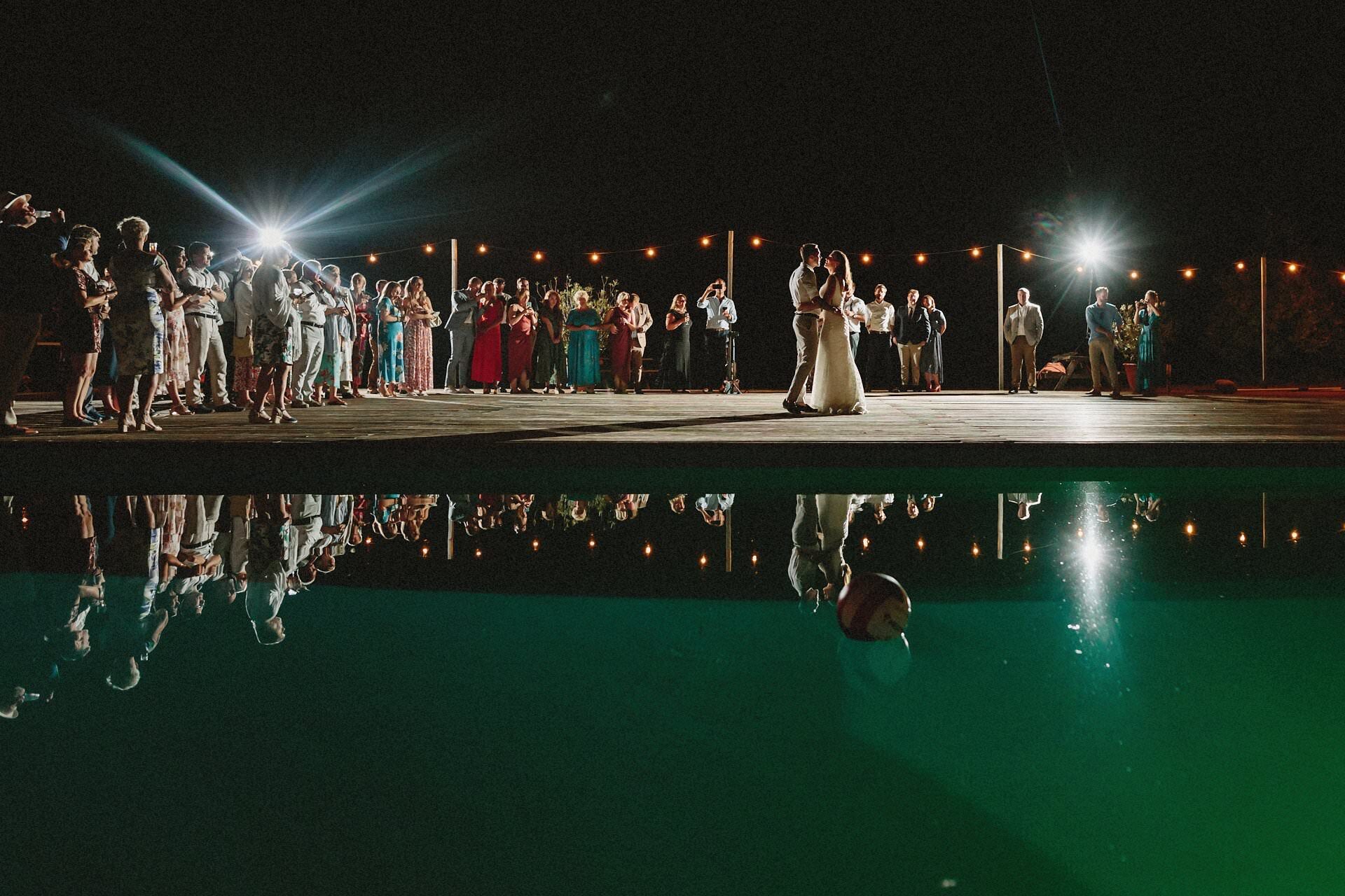 first dance by the pool