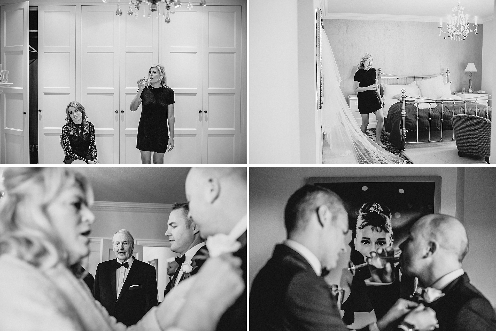 some black and white photographs of the getting ready bit 