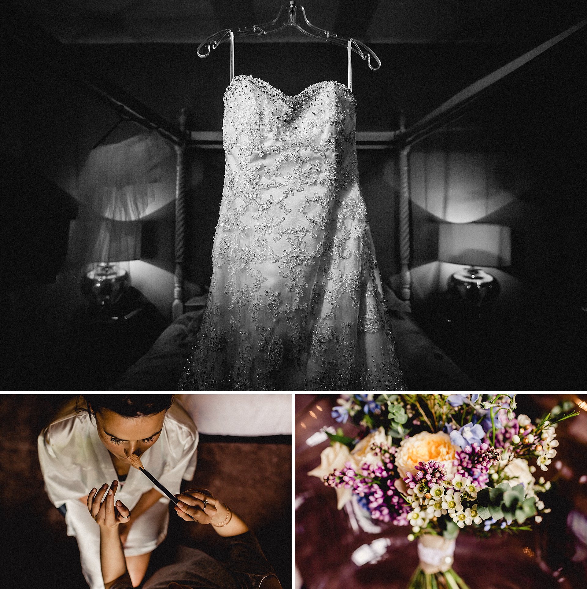 photos, wedding dress, and flowers, boquets