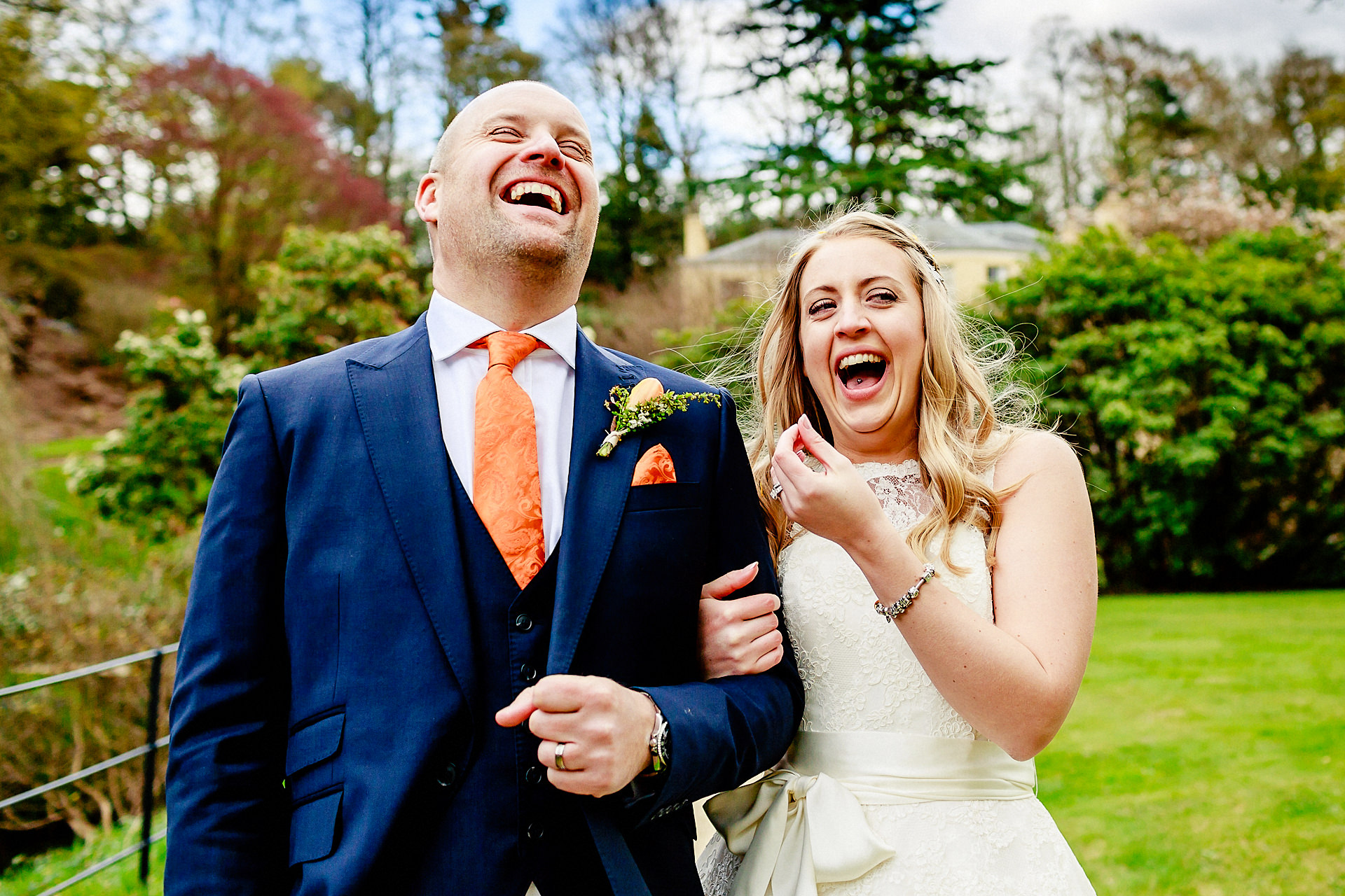 laughing couple at quarry bank mill