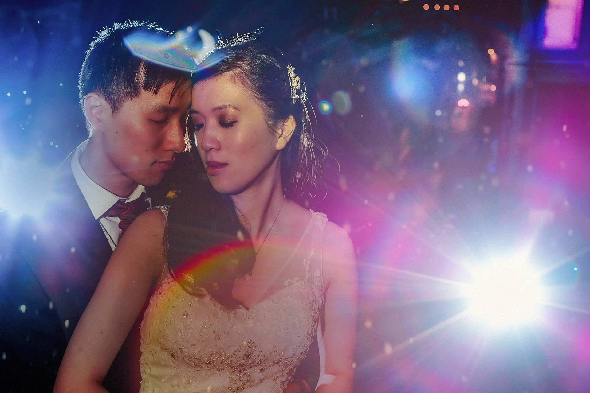 off camera flash portrait, chinese manchester wedding 