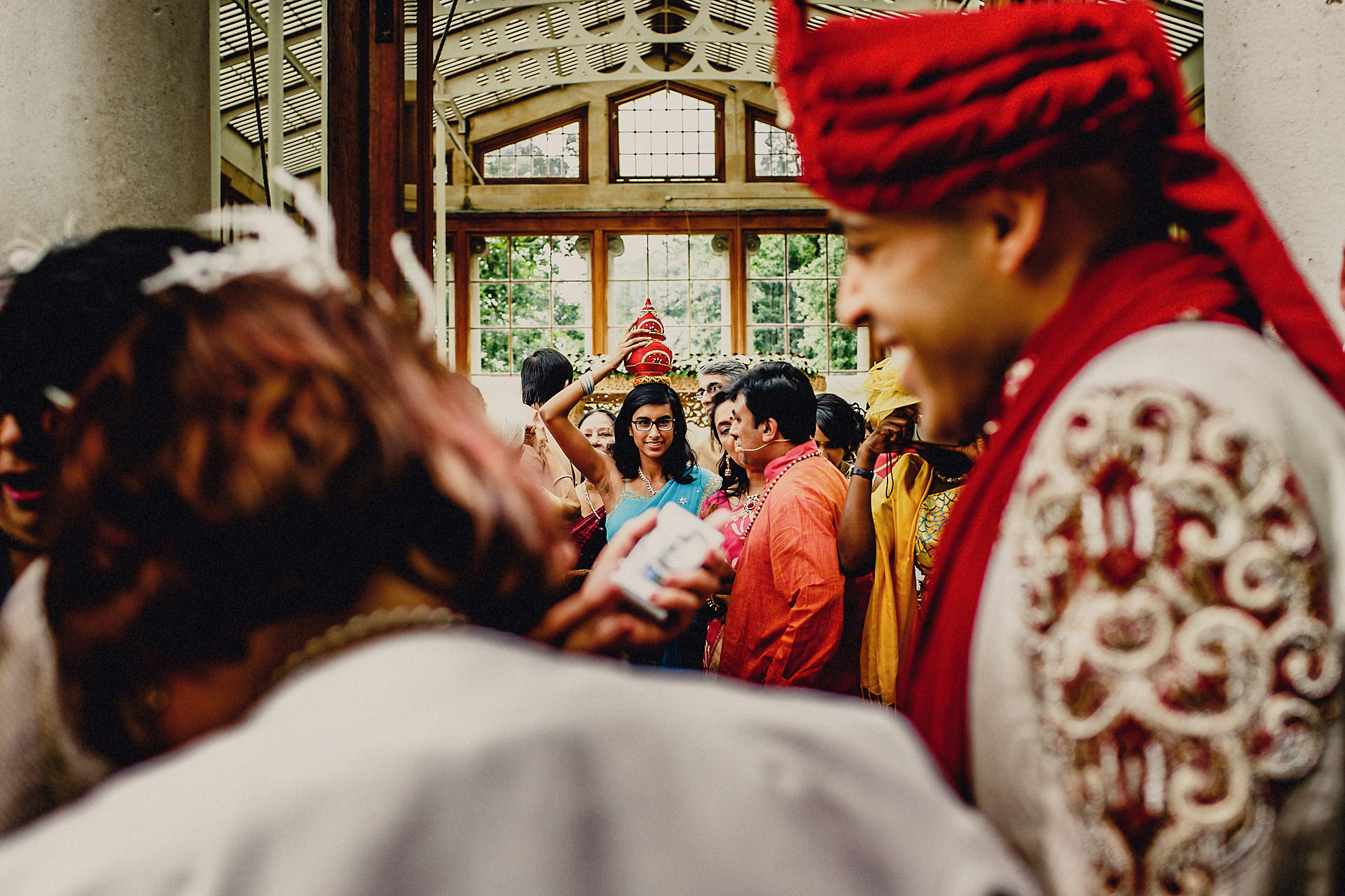 Indian Wedding at Kew, London, nash conservatory 