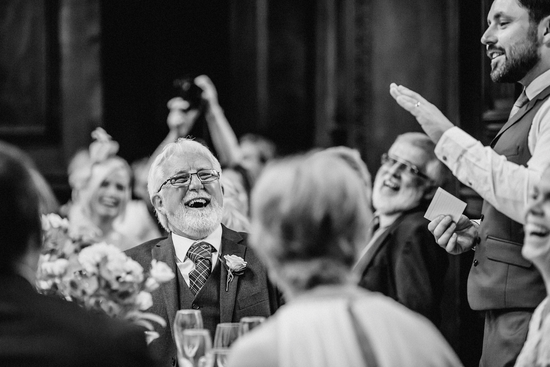 laughter at the wedding 