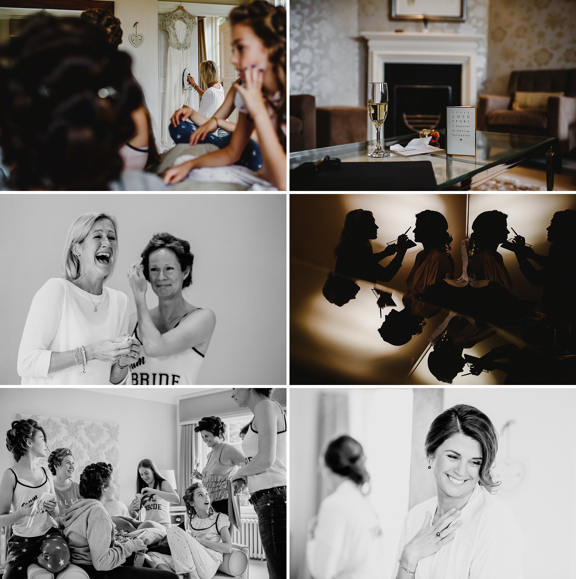 getting ready photos from a wedding at delamere manor in cheshire 