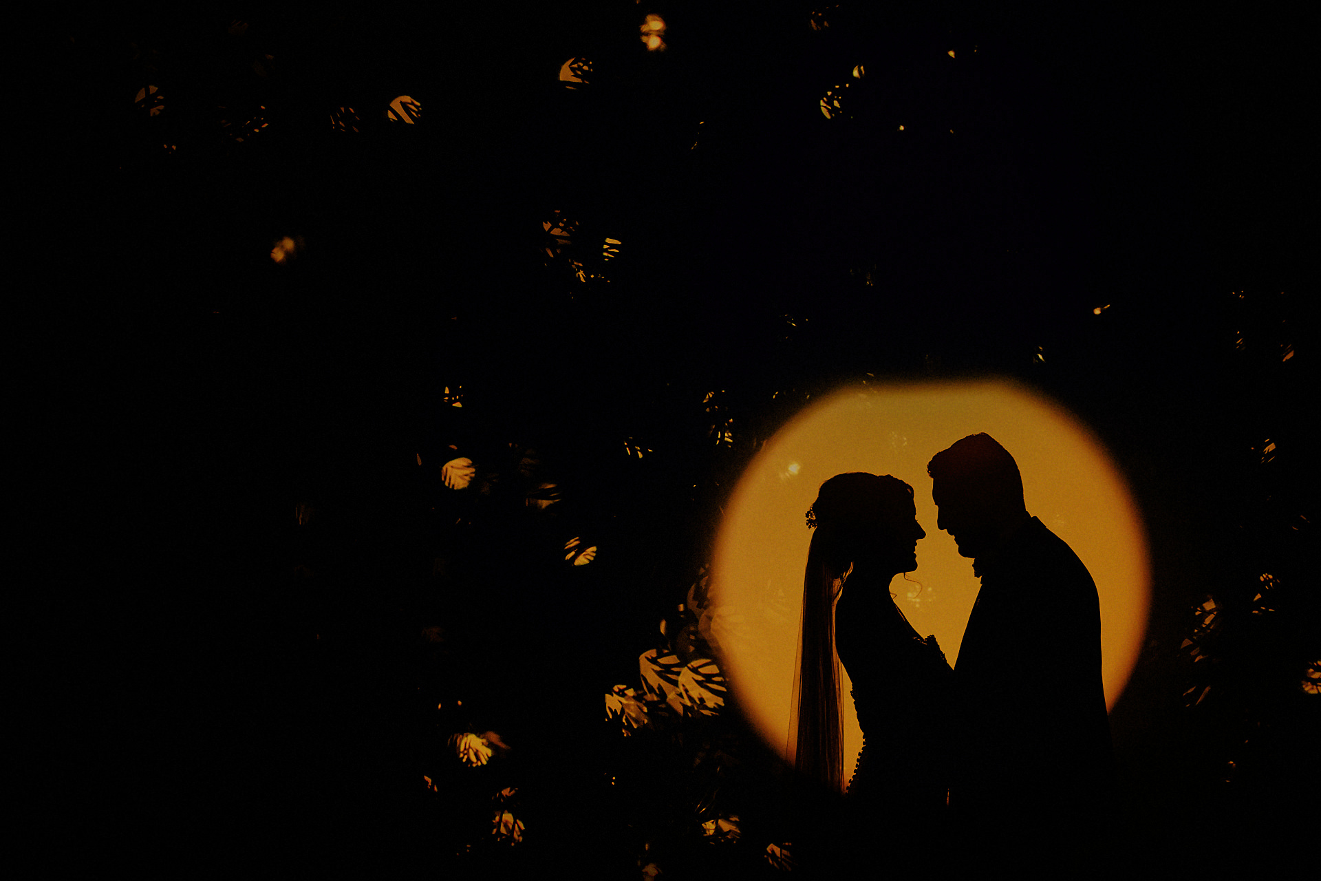 silhouette at the shireburn arms wedding in winter 