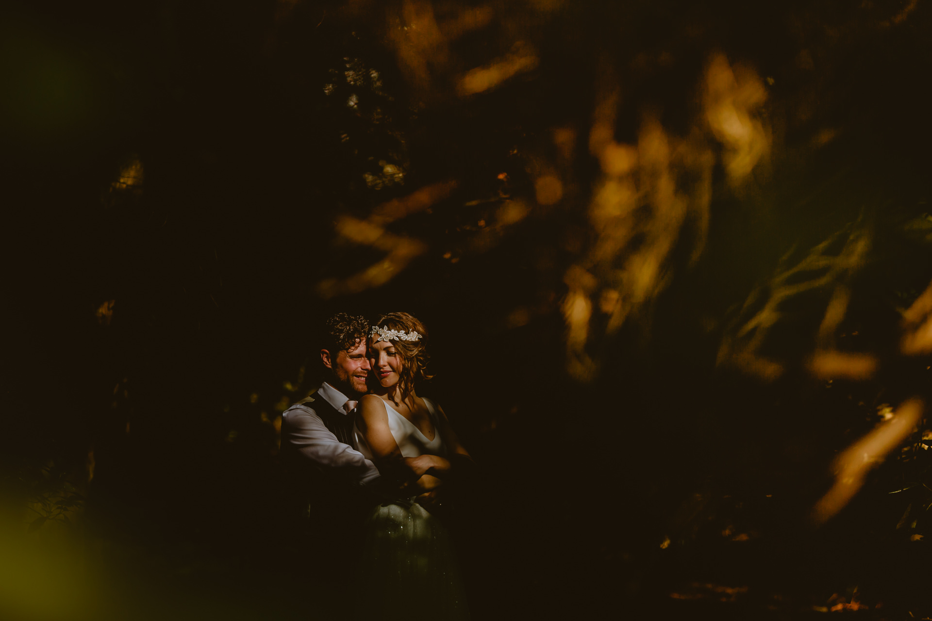 portrait in the woods, hargate hall, wedding, photography, photographer