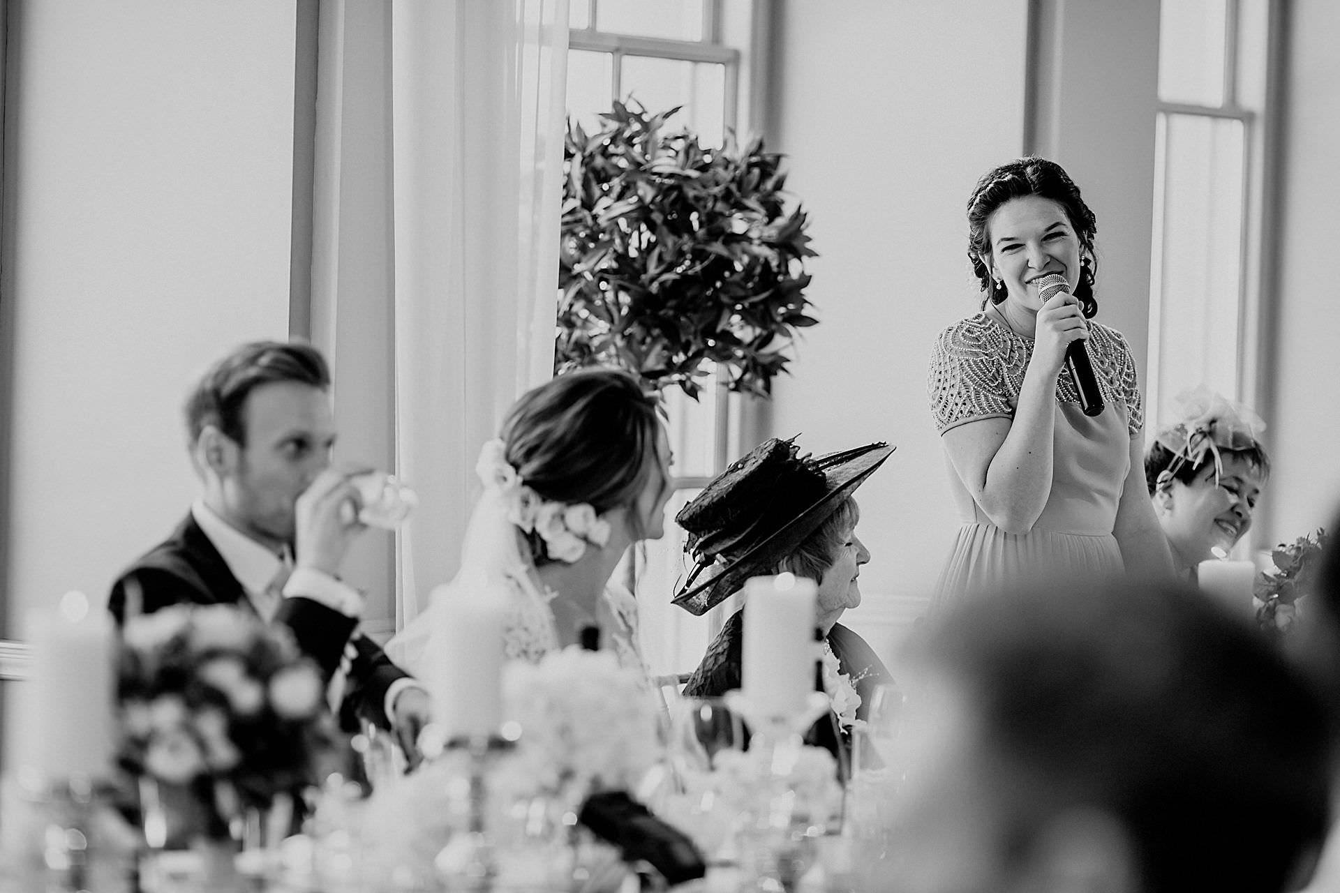 toasts and speeches in the orangery