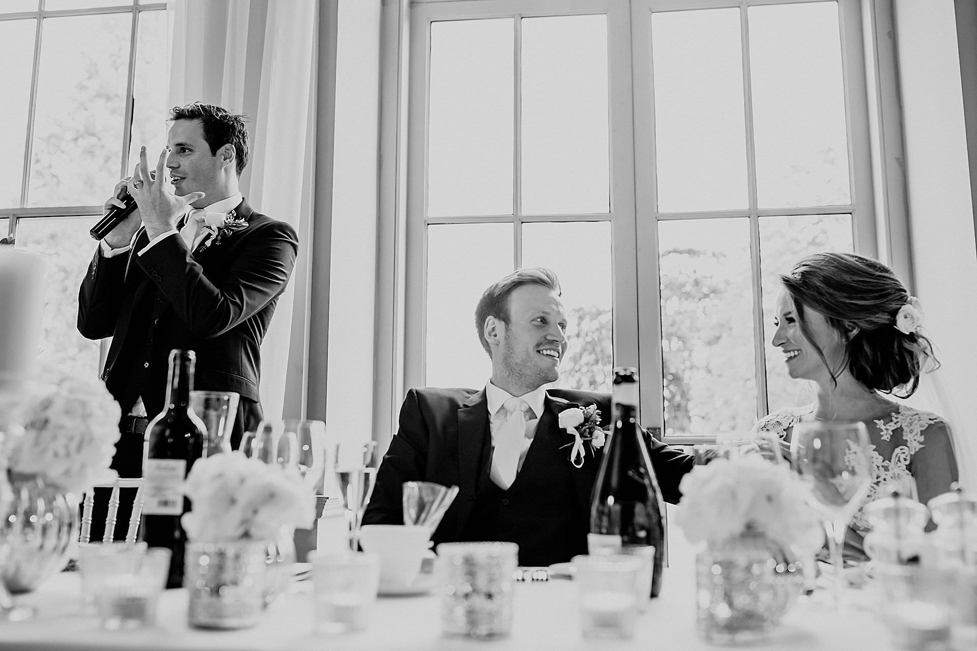 wedding photography at stubton hall, speeches and toasts, toastmaster