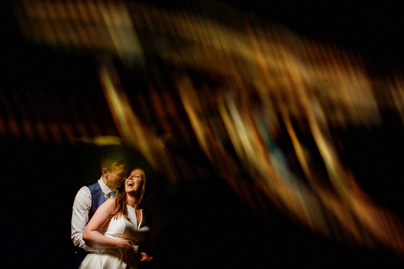 wedding portrait in northumberland, barn venue