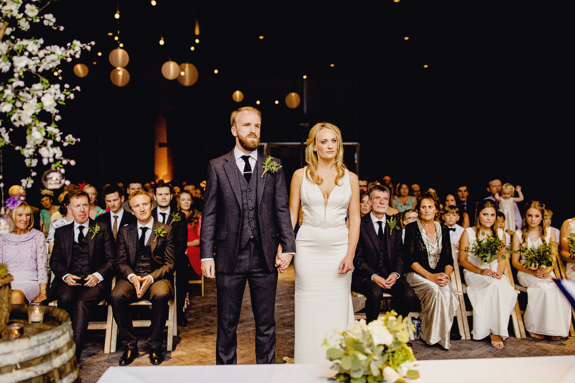 bride and groom at nuptials, tiatnic hoitel, loverpool