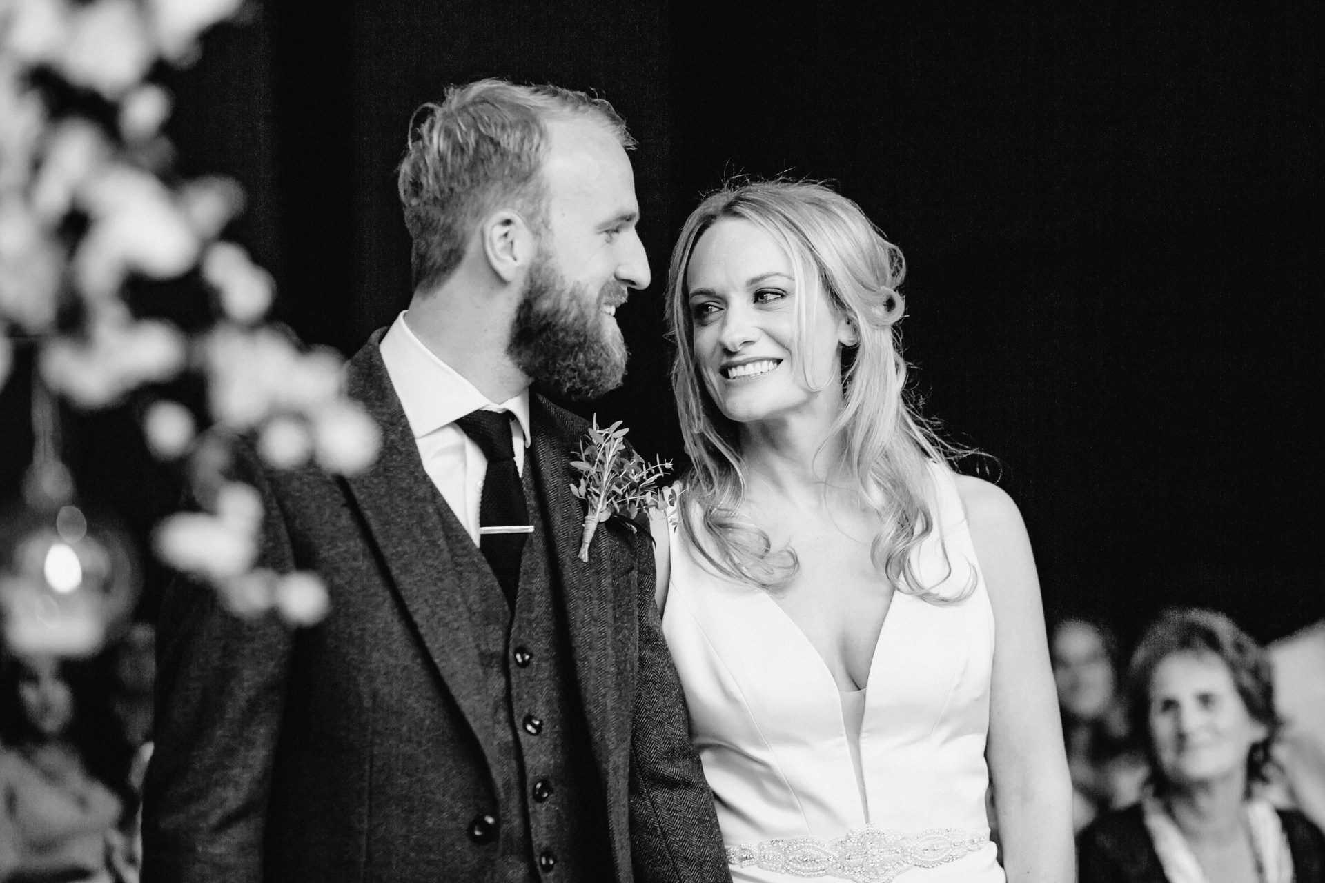 wedding photo, black and white