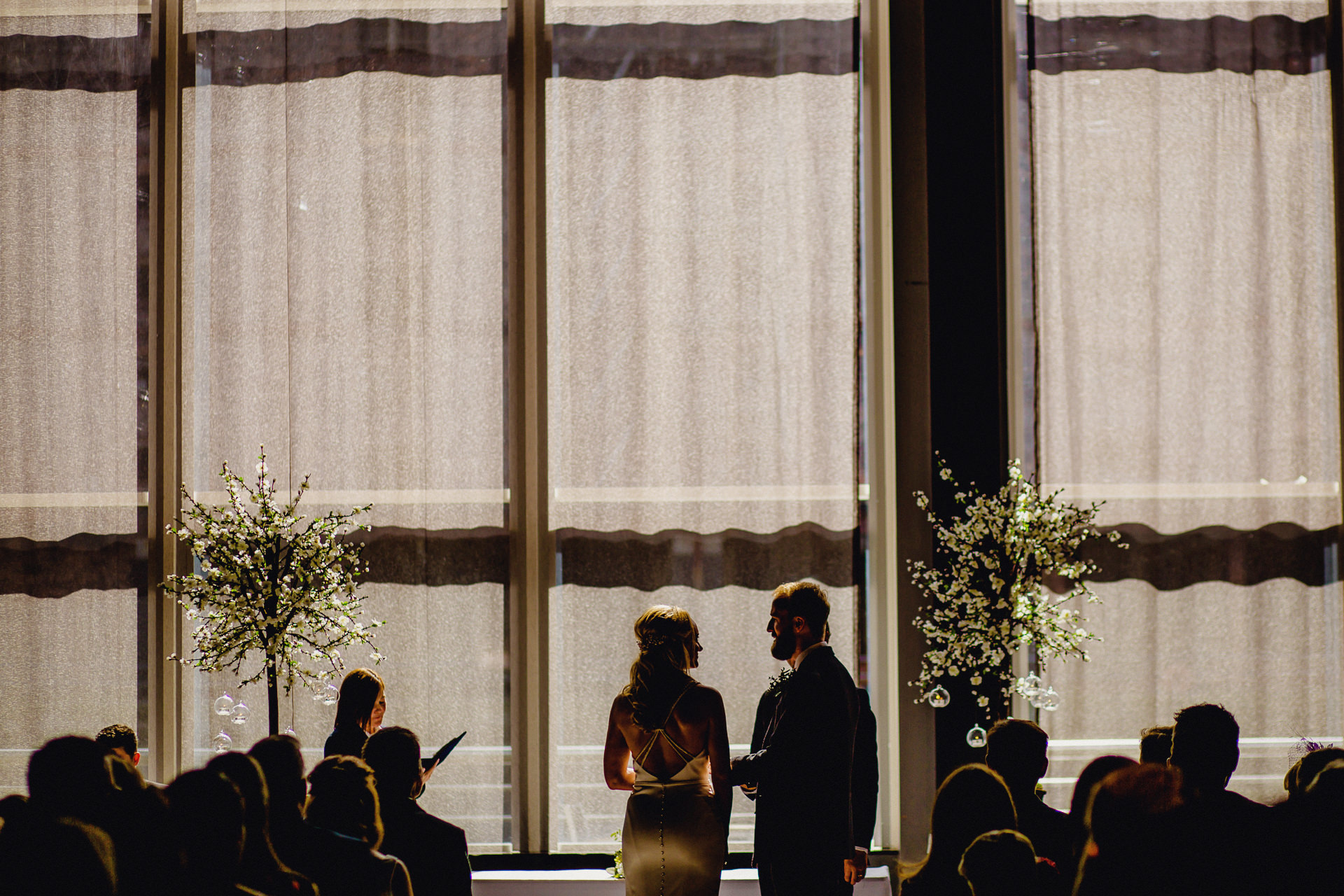 big windows at the wedding