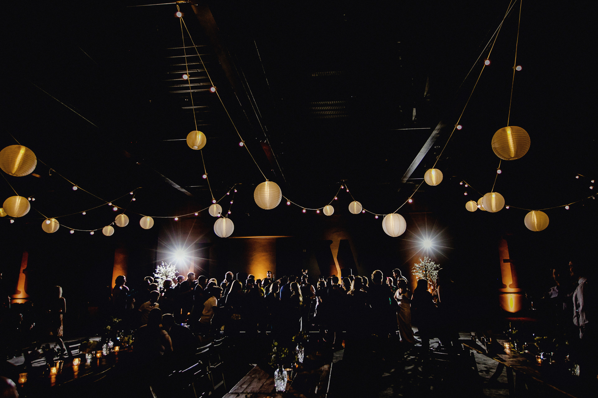 big room dance floor with band