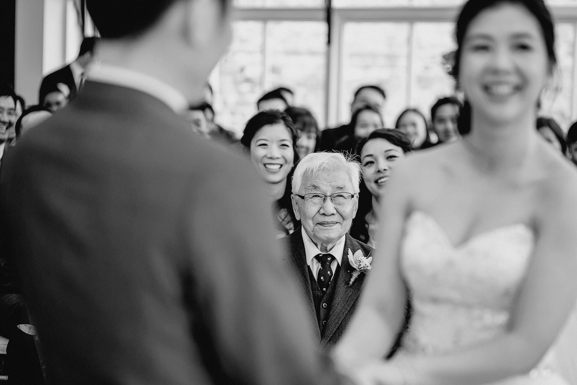 grandparent watching the nuptials