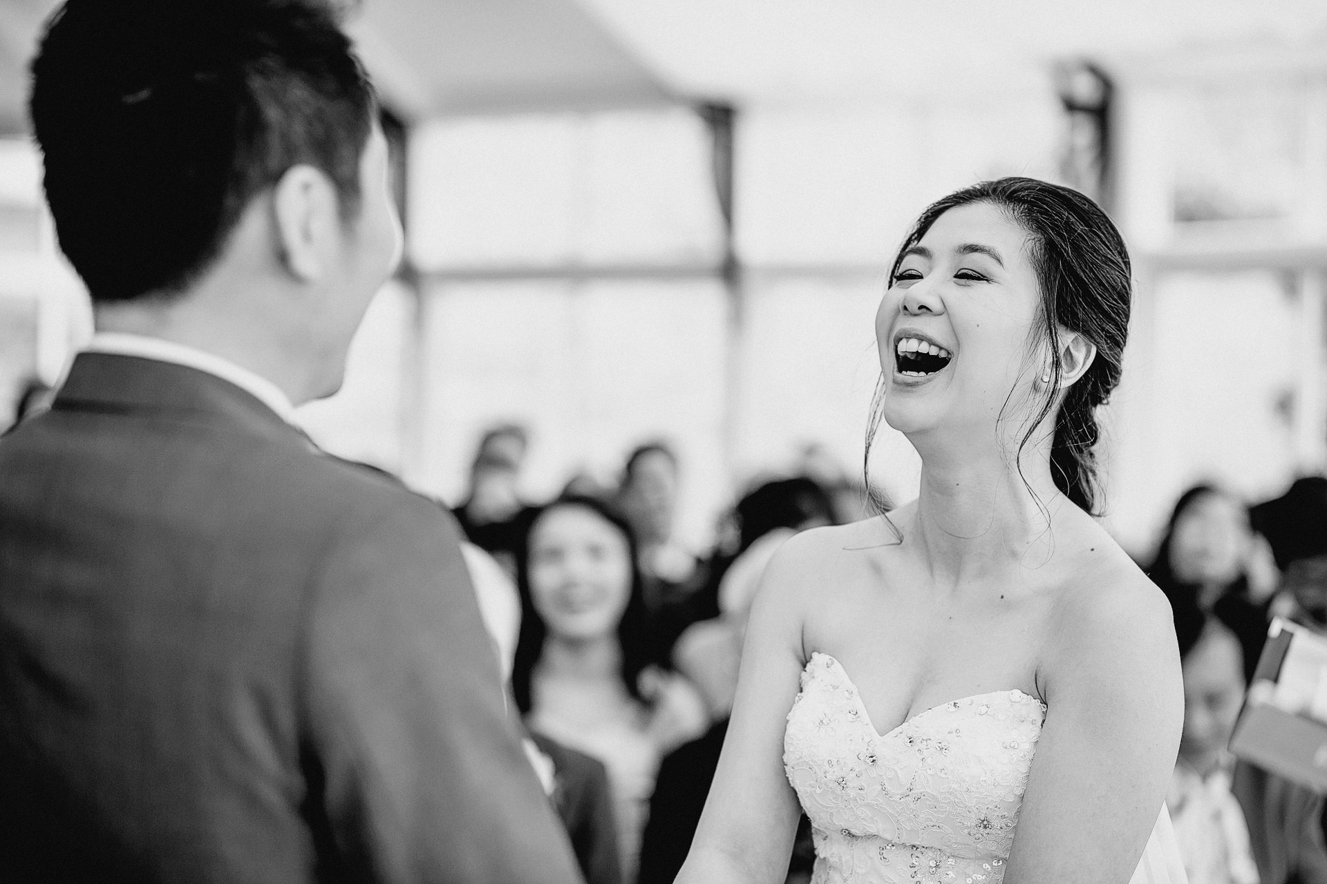laughing during the civil marriage