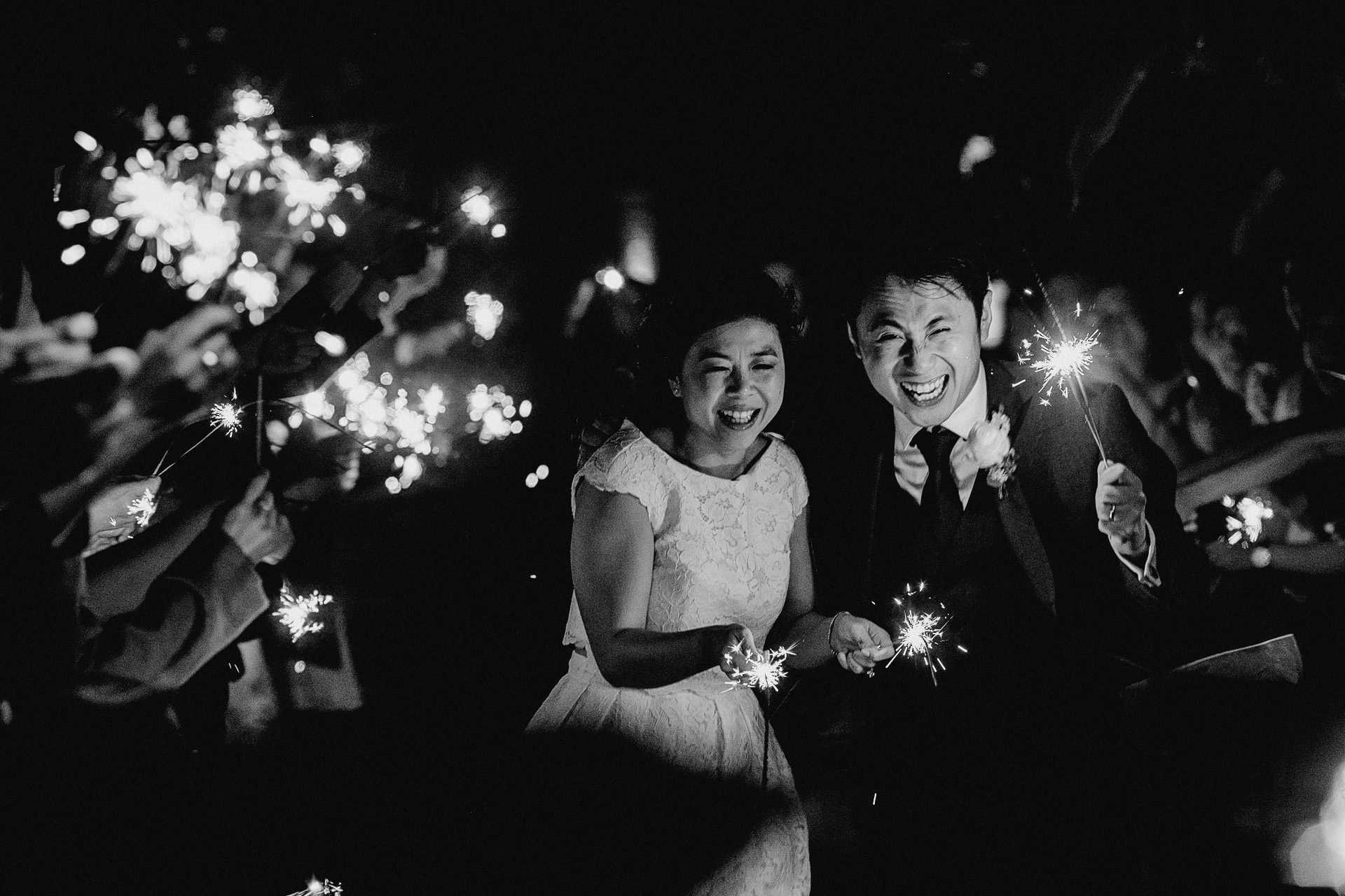 no flash, black and white sparklers