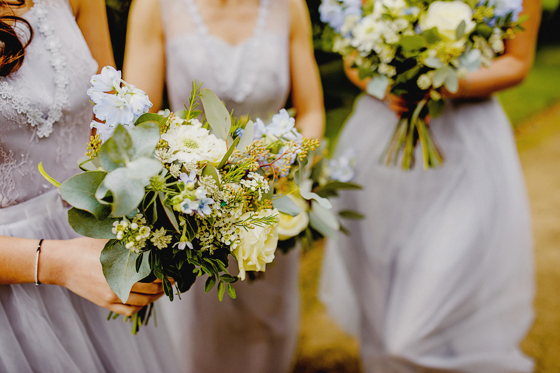 floral bouquets at comberemere abbey wedding