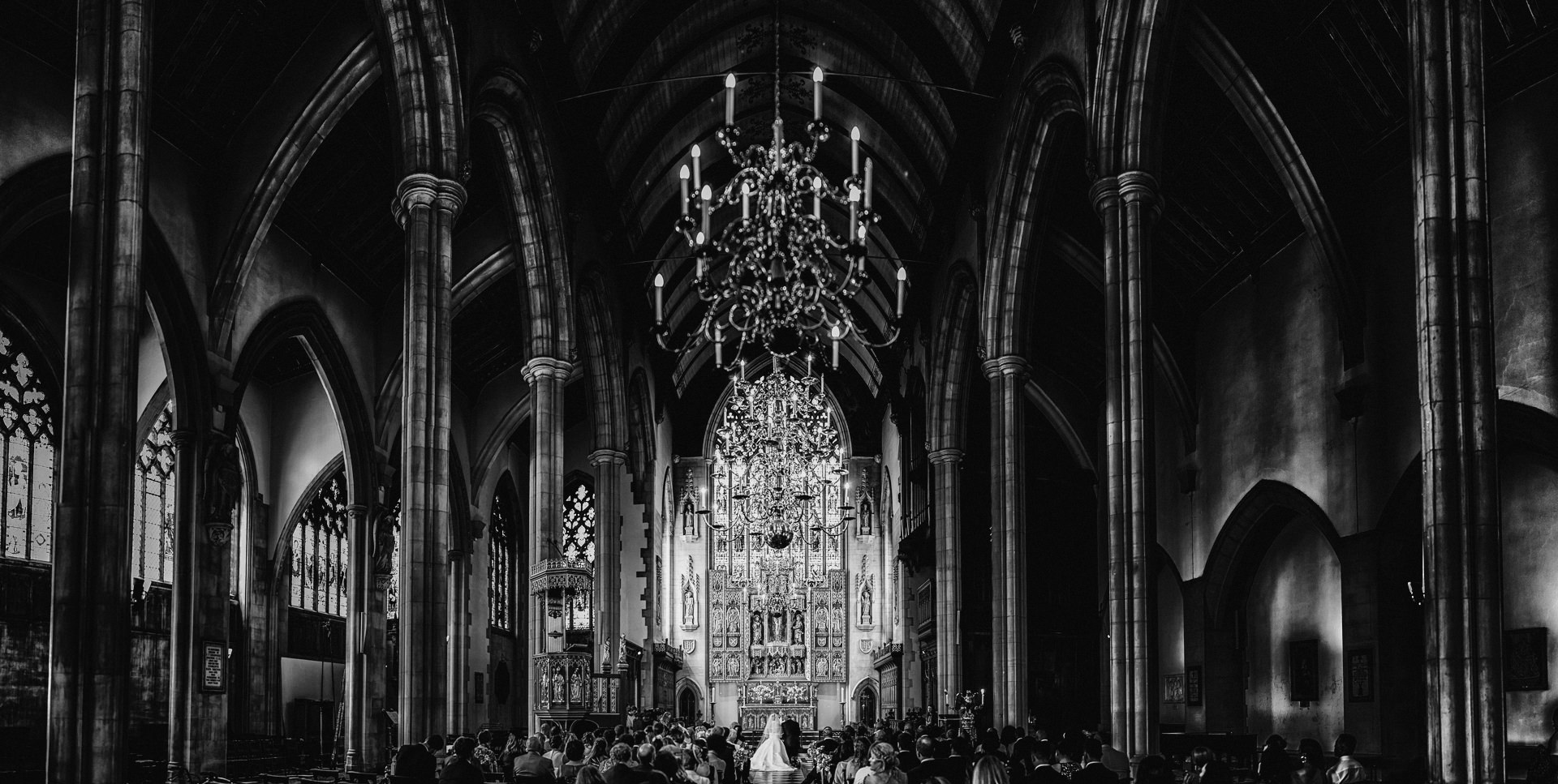 picture of the church in black and white