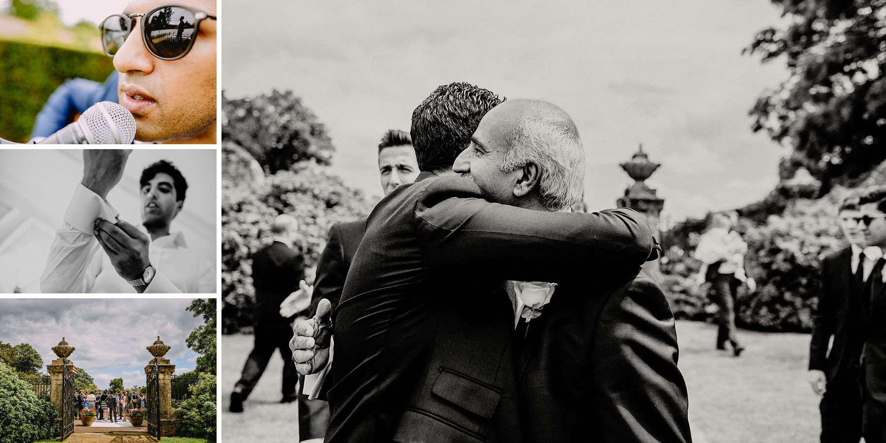 father of the groom cuddling