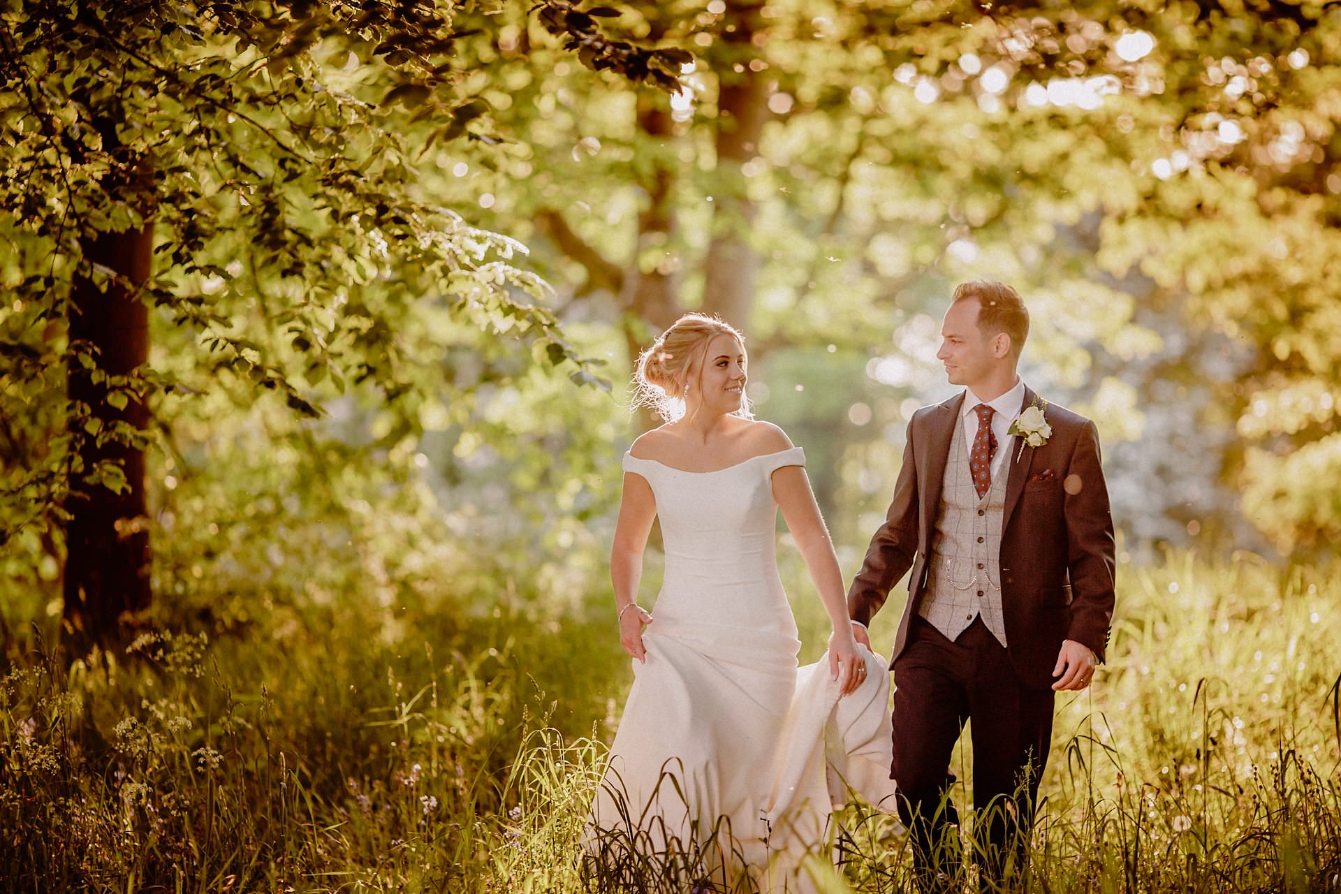 meols hall tithe barn wedding photography, woods, natural light, journalistic