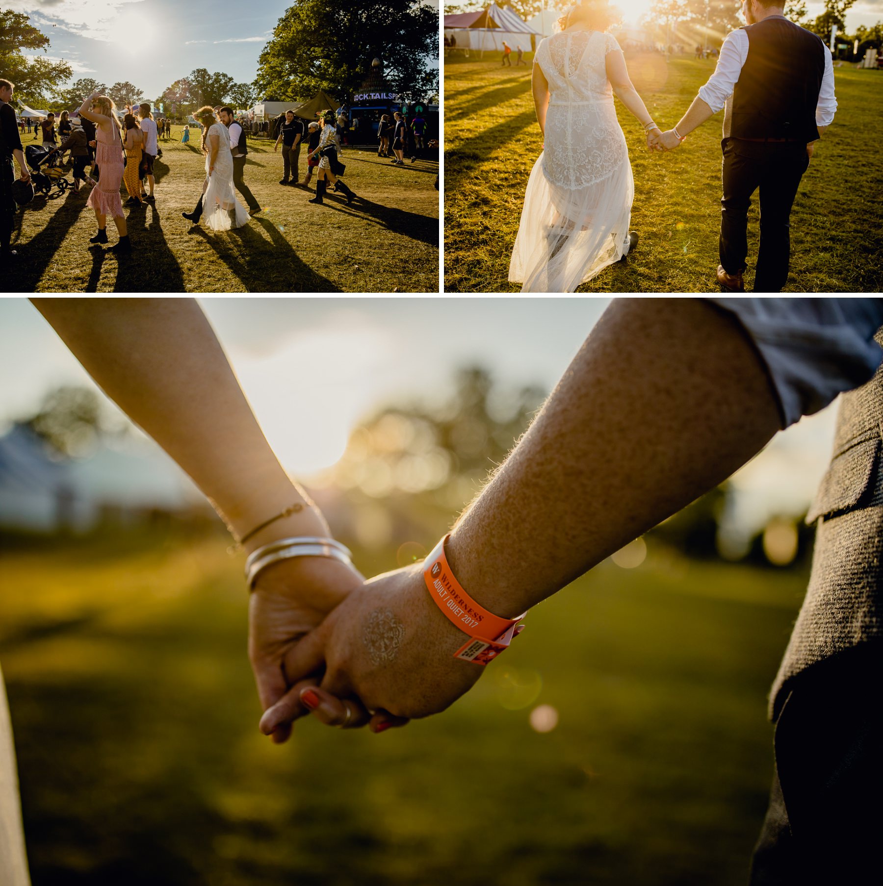 wristbands and good light at the festival 