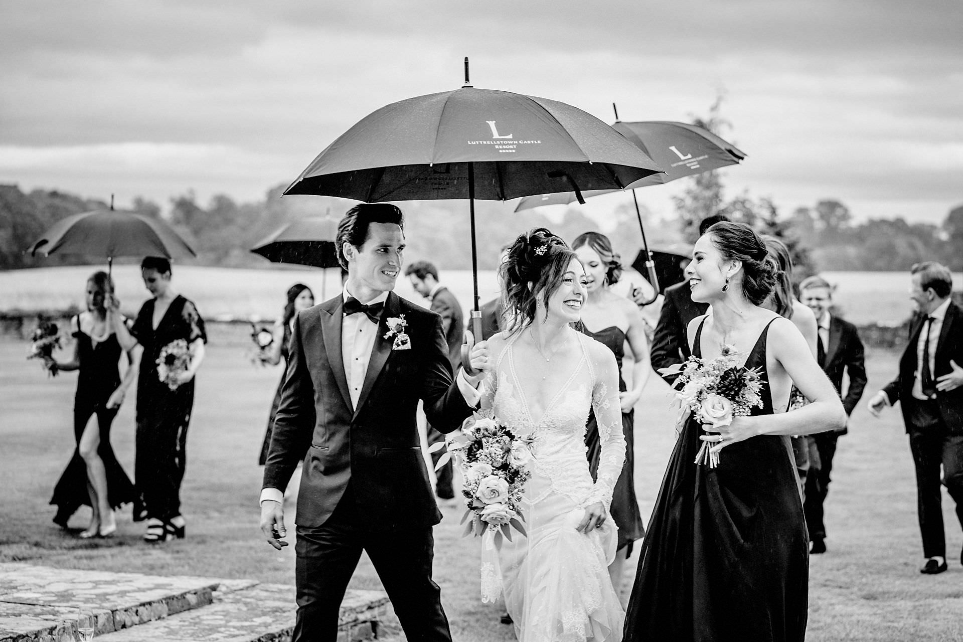 umbrellas, boquet, irish weather