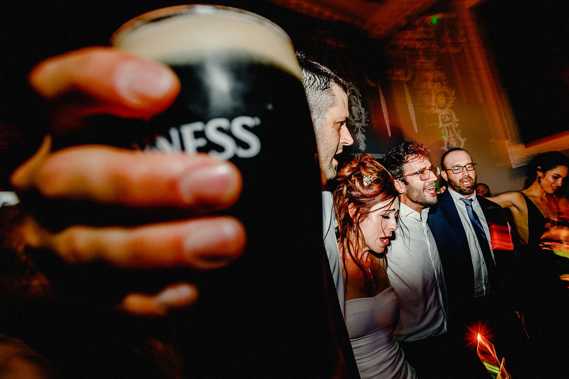 pint of guinness, in a dancing photo