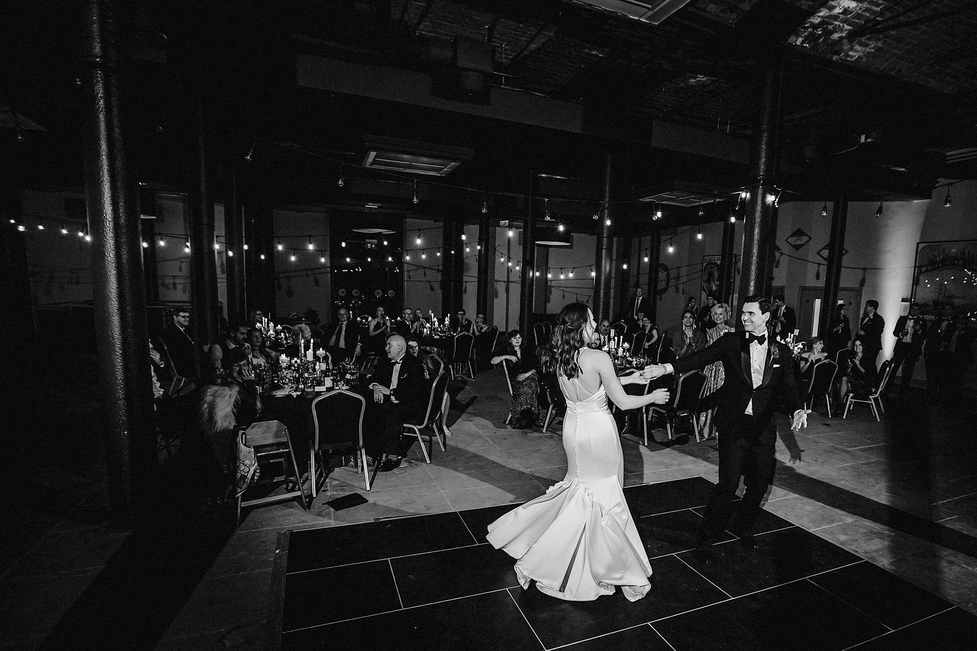 wide shot of first dance