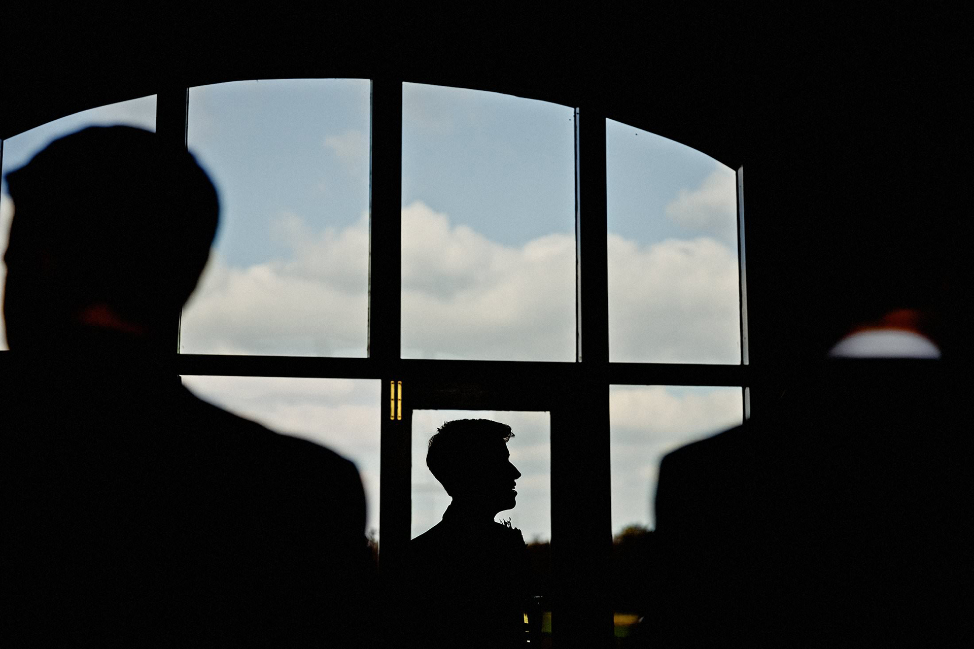 silhouette to show the groom