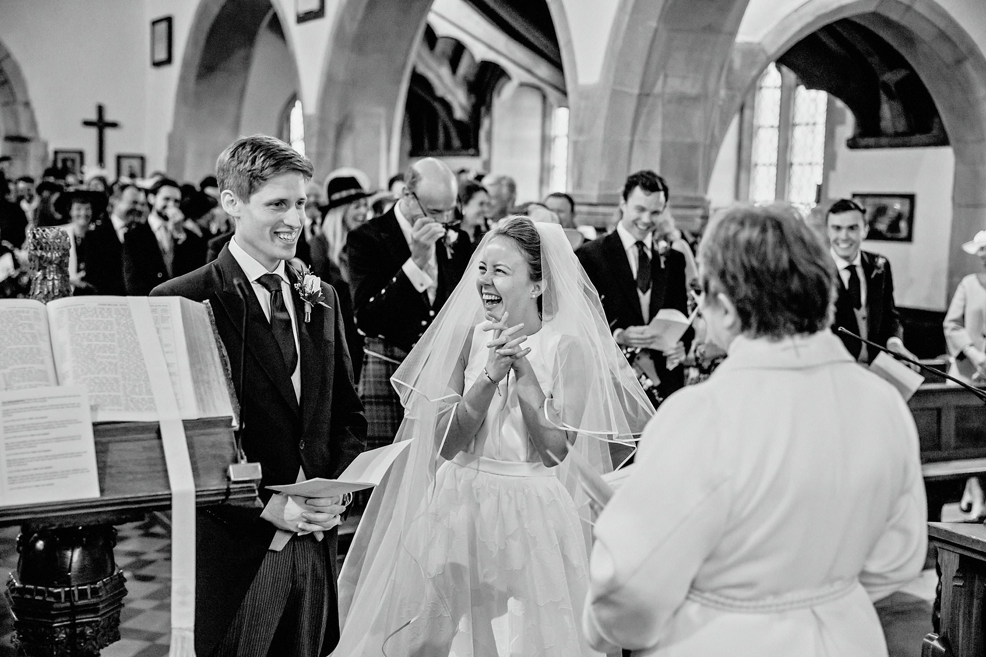 wedding ceremony, marriage in the church in north wales