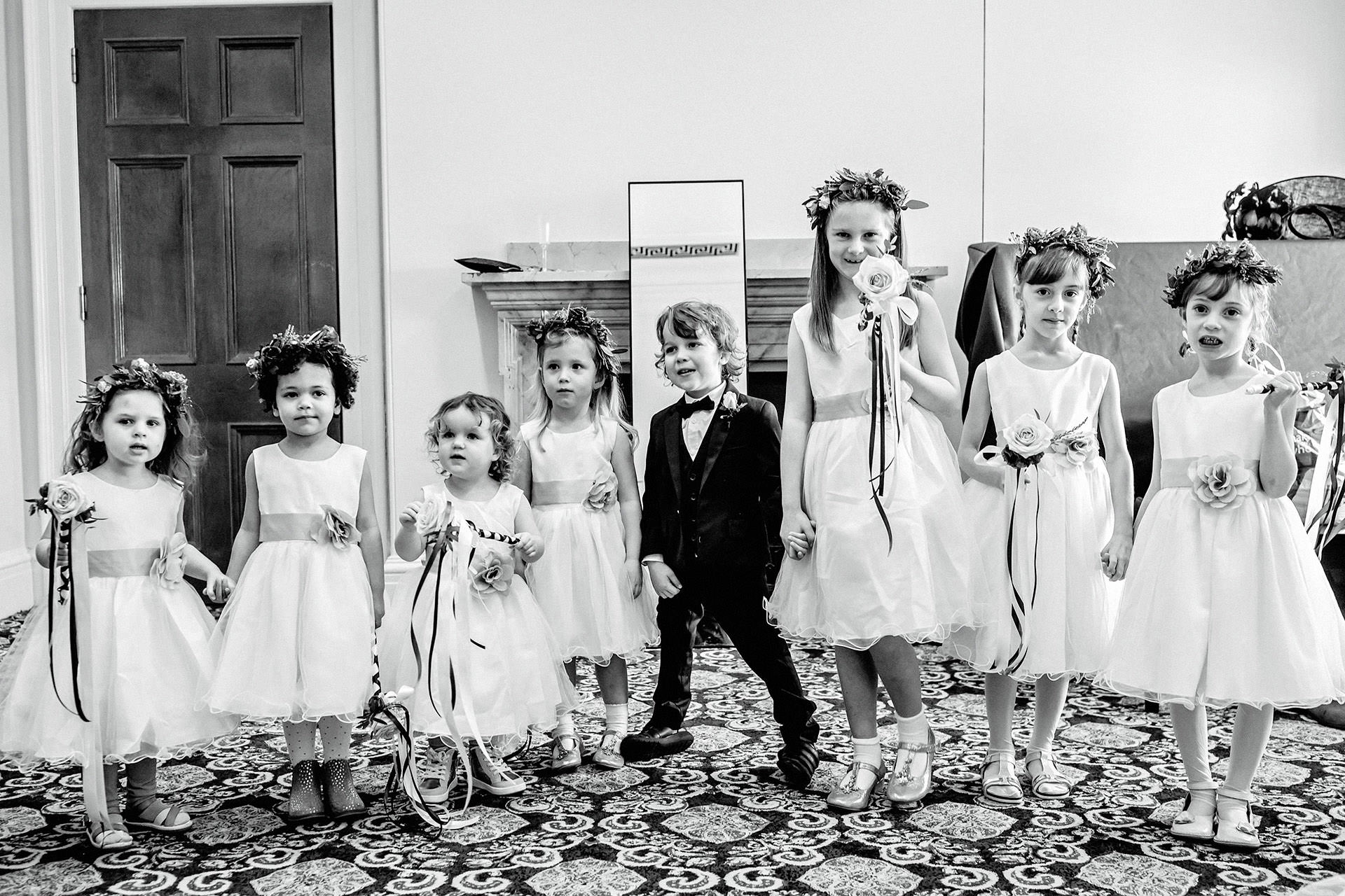 flower girls and page boy
