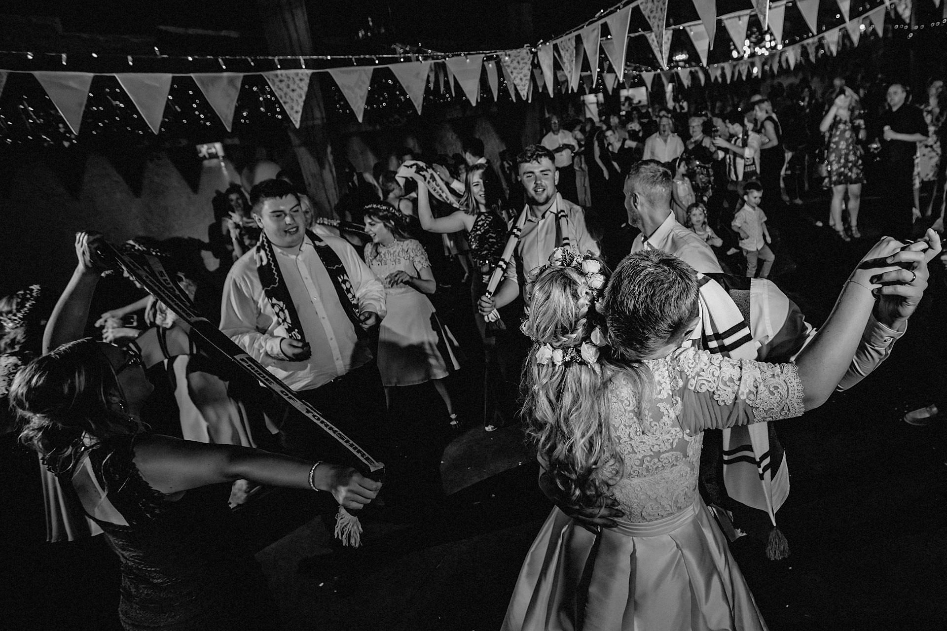 wedding photos from East Riddlesden Hall, dance floor photo