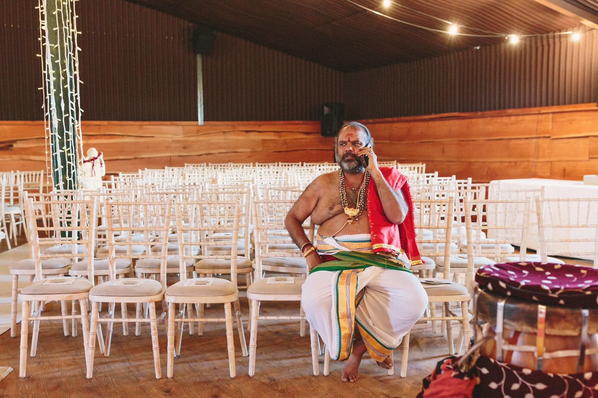priest at hindu wedding